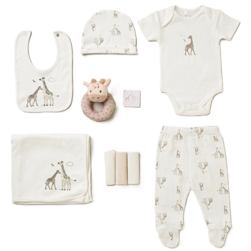 Rock A Bye Baby Boutique gift set, giraffe print baby gift set, 100% cotton