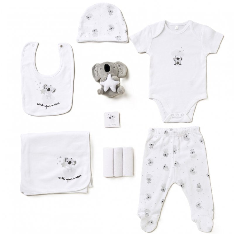 Koala Print 10-Piece Baby Gift Set by Rock A Bye Baby Boutique. 100% cotton baby gift set