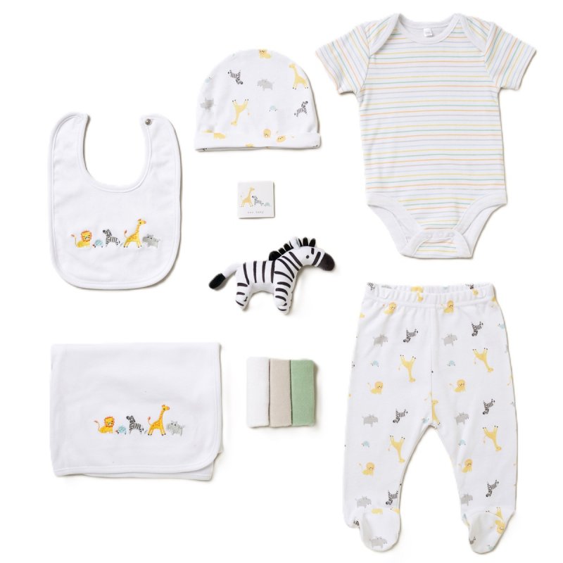 Safari Print Baby Gift Set, 100% Cotton