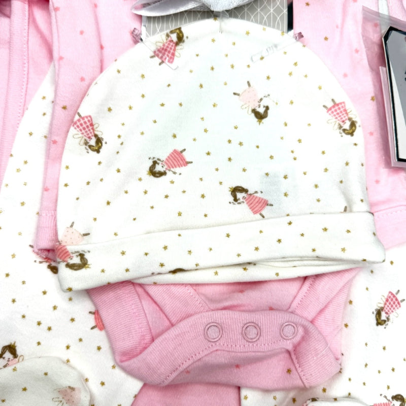 White Hat with Fairy Princesses and Gold Stars