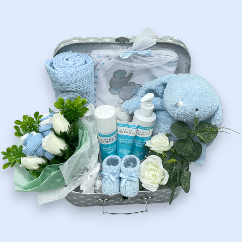 Cuddly Blue Rabbit Soft Toy from My Expert Midwife Gift Set