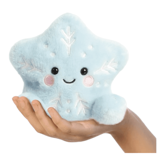 Palm Pals Frosty Snowflake Soft Toy in palm of hand