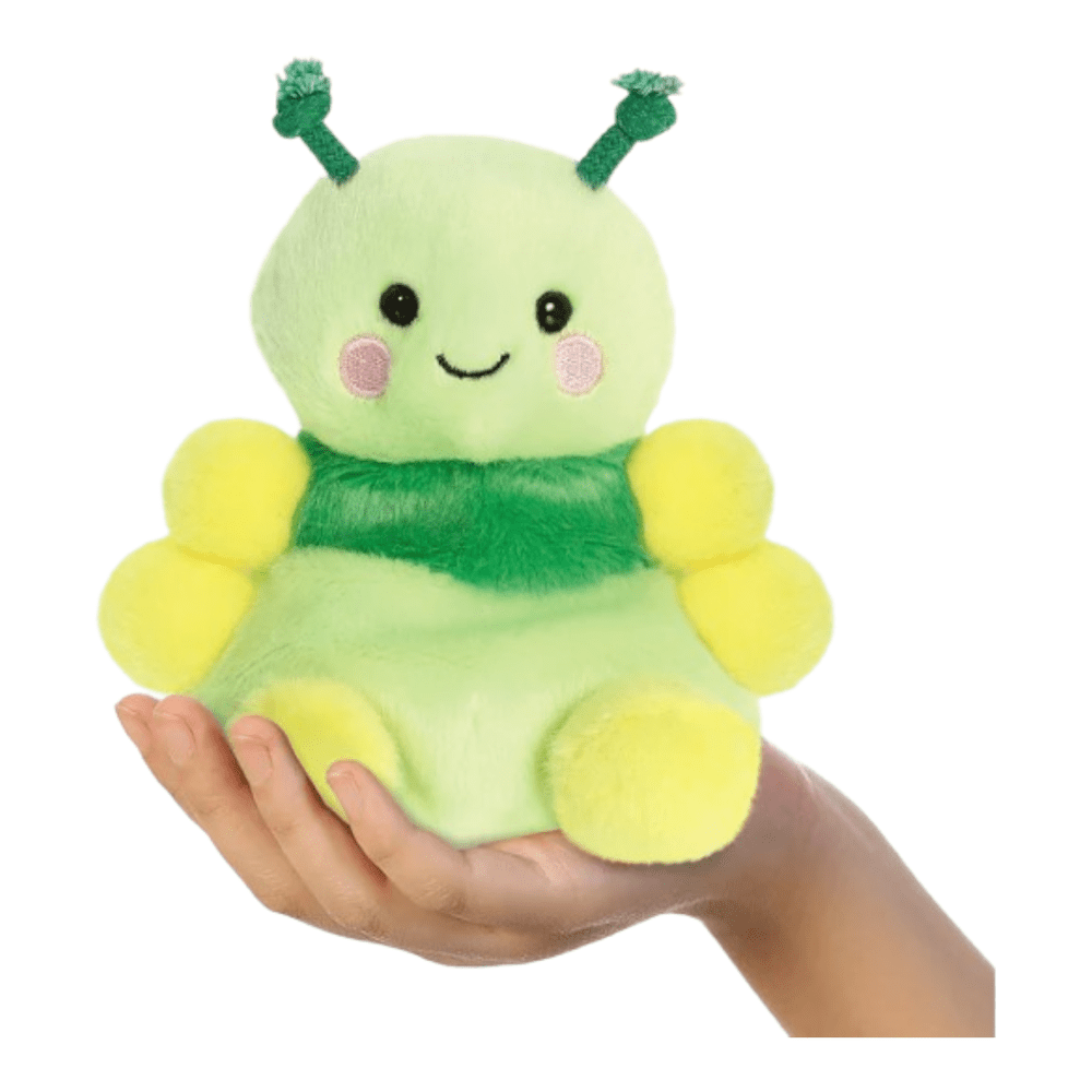 Palm Pals Ivy Caterpillar Soft Toy in palm of hand