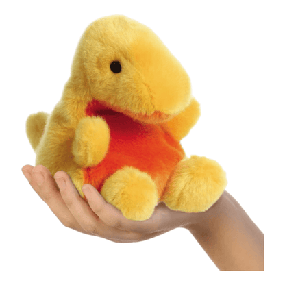 Palm Pals Thunder Bronto Soft Toy in palm of hand