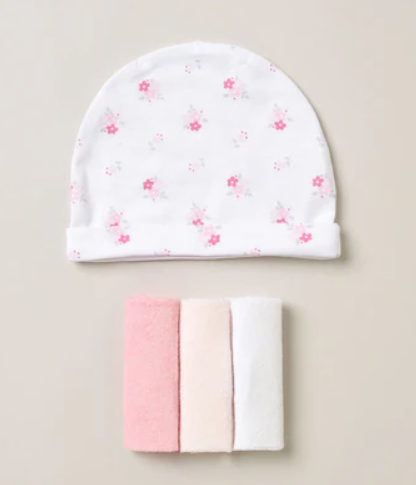 Washcloths and Hat Included in the Gift Set