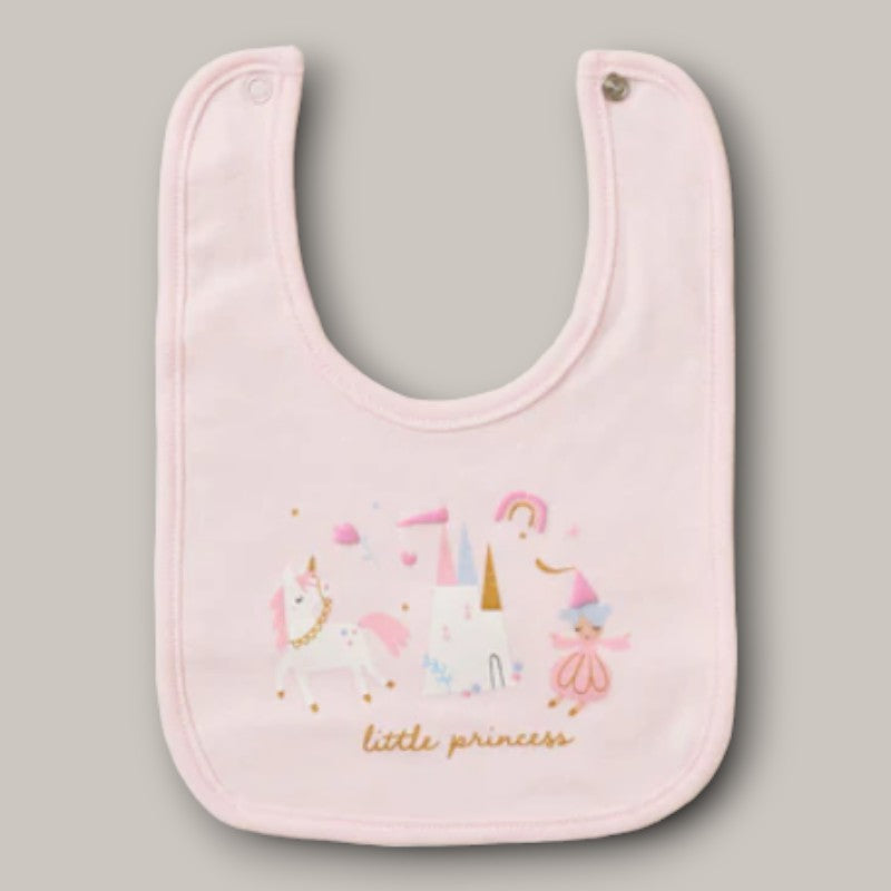 Adorable Bib with Royal Princess Print Design