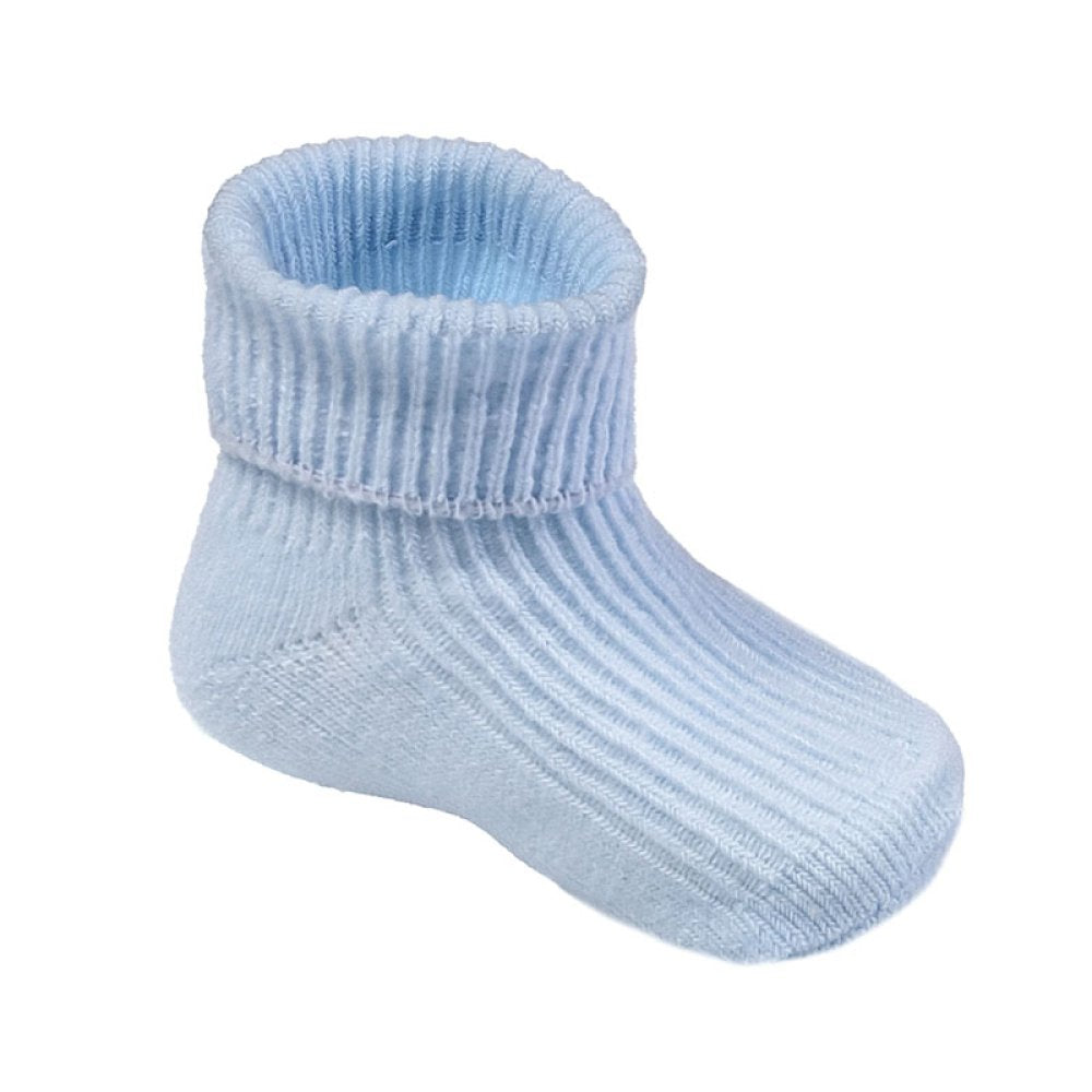 Blue Turnover Socks (0-3m)