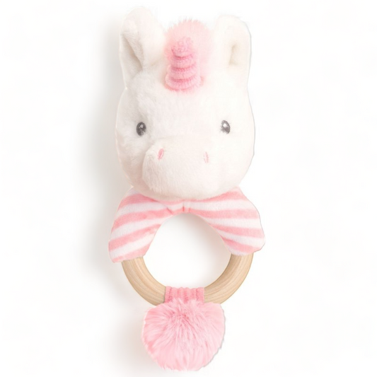 Keeleco Baby Twinkle Unicorn Ring Rattle by Keel Toys