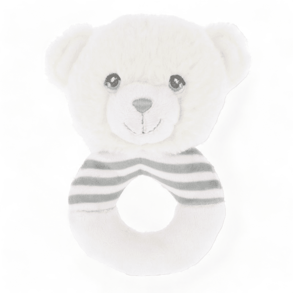 Teddy Bear Ring Rattle (14cm) Keeleco Baby 