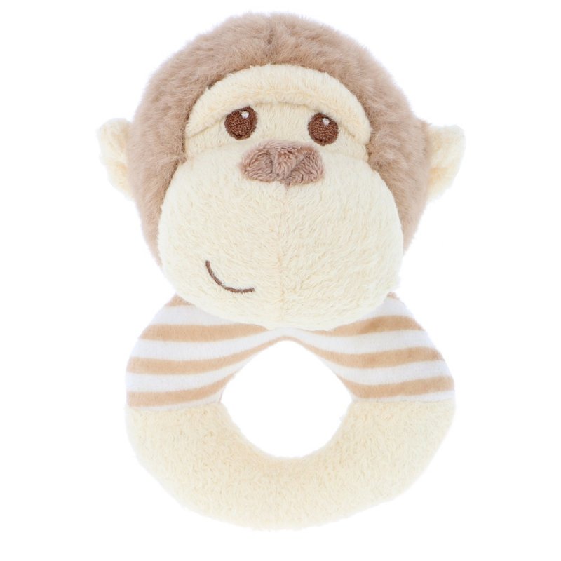 Marcel Monkey Keeleco Baby Ring Rattle | 100% Recycled Eco-Friendly Baby Rattle Toys