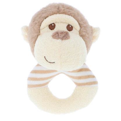 Marcel Monkey Keeleco Baby Ring Rattle | 100% Recycled Eco-Friendly Baby Rattle Toys