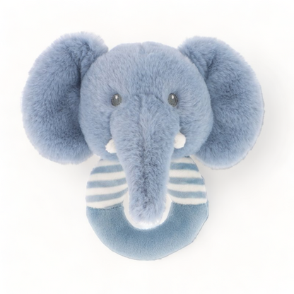 Ezra Elephant Keeleco Baby Ring Rattle | 100% Recycled Eco-Friendly Baby Rattle Toys