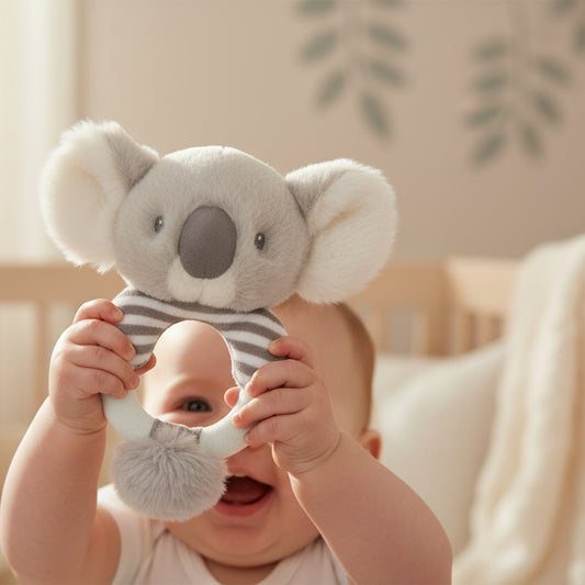 Keeleco Baby Cozy Koala Ring Rattle by Keel Toys