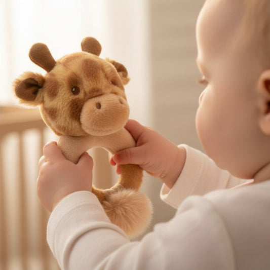 Keeleco Baby Huggy Giraffe Ring Rattle by Keel Toys