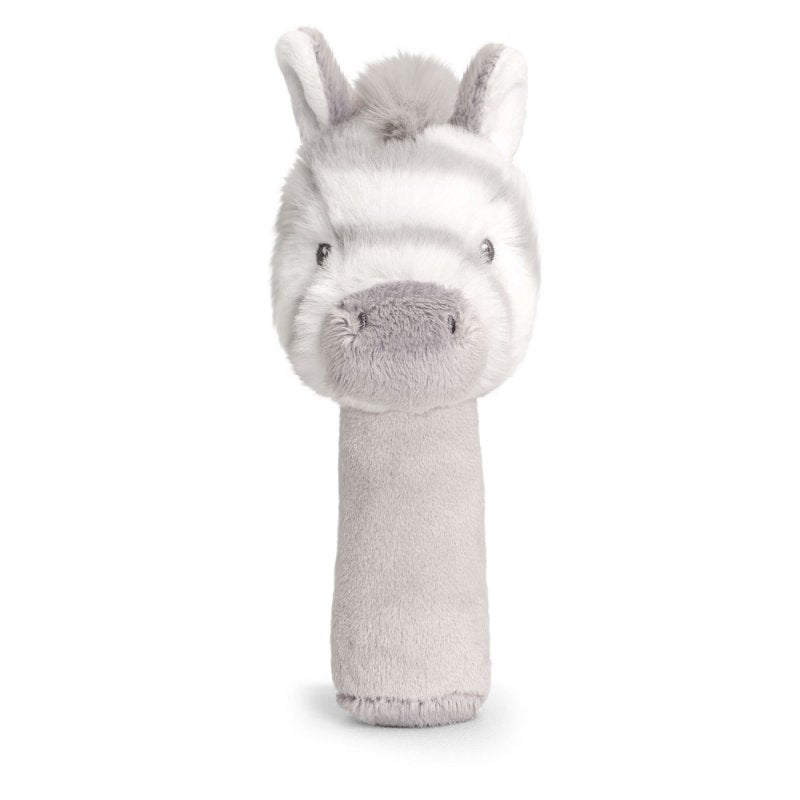 Cuddle Zebra Stick Rattle (14cm) Keeleco Baby