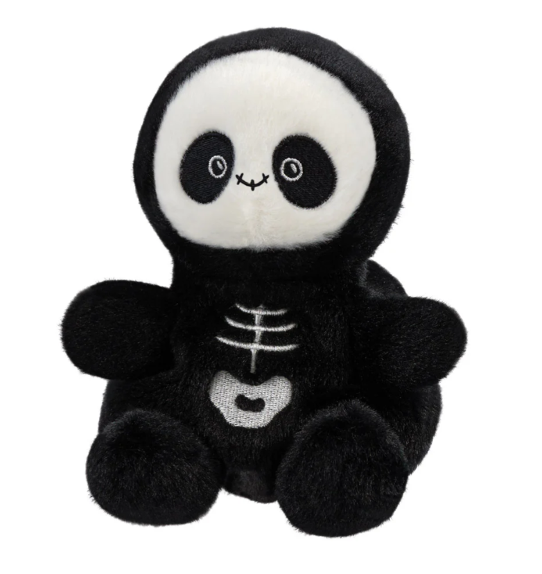 Palm Pals Skelly Skeleton Plush Toy – 5In/13cm Eco-Friendly Halloween Soft Toy