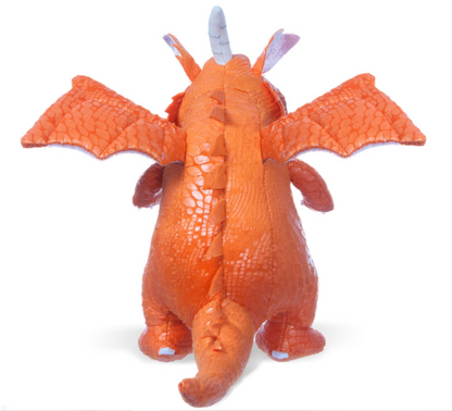 Orange ZOG dragon toy figure on a white background from the Julia Donaldson books