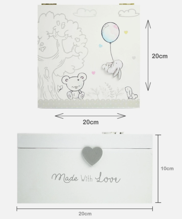 Handcrafted wooden baby gift box for newborns and milestones