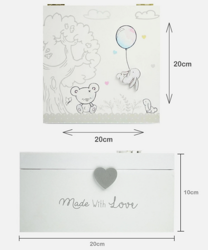 Handcrafted wooden baby gift box for newborns and milestones