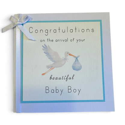 Stork Greetings Card – Baby Boy